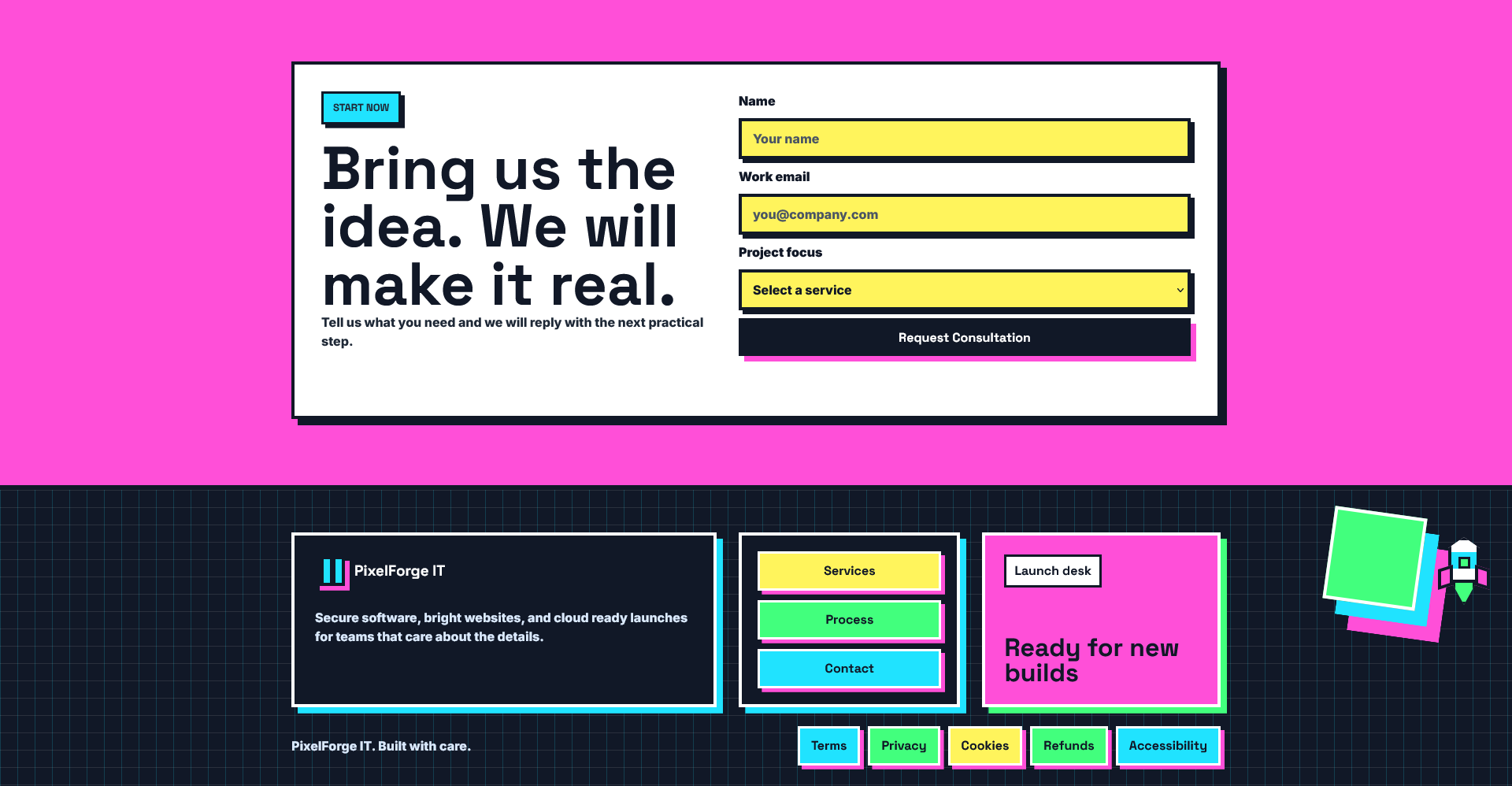 PixelForge IT - Landing page concept design for software companies screenshot 4