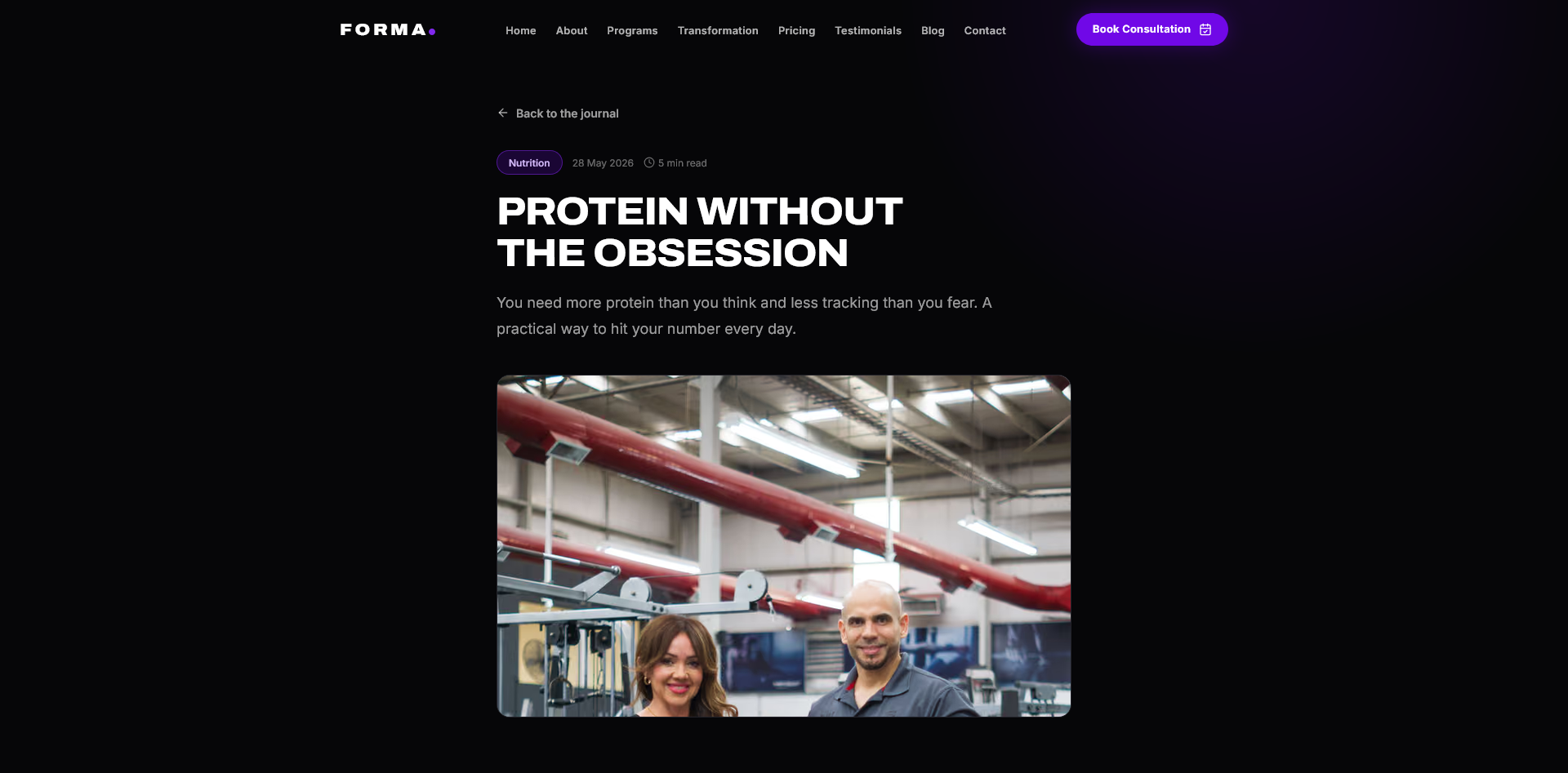Forma - Personal trainer landing page screenshot 4