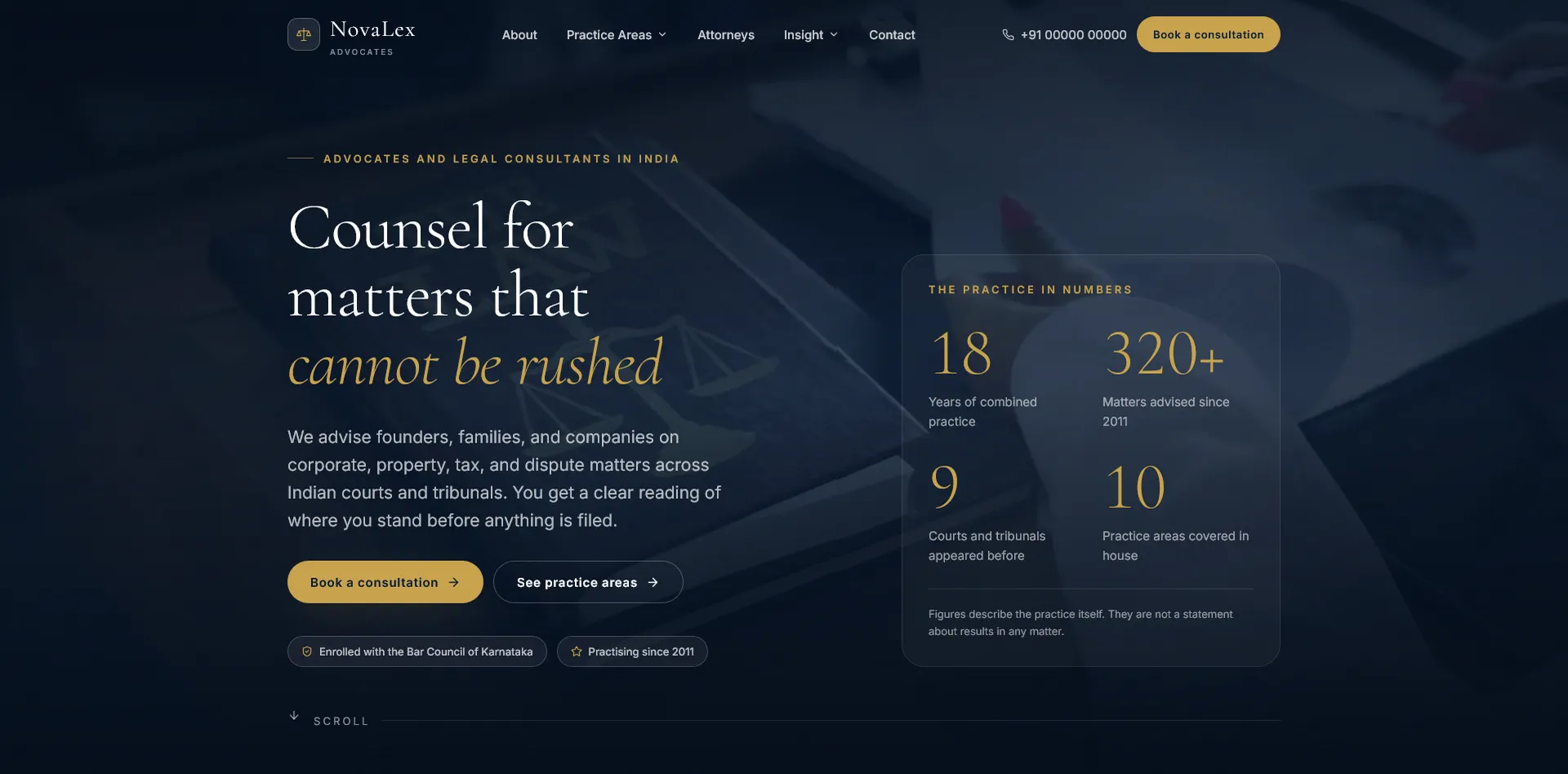 NovaLex - Law firm website template preview