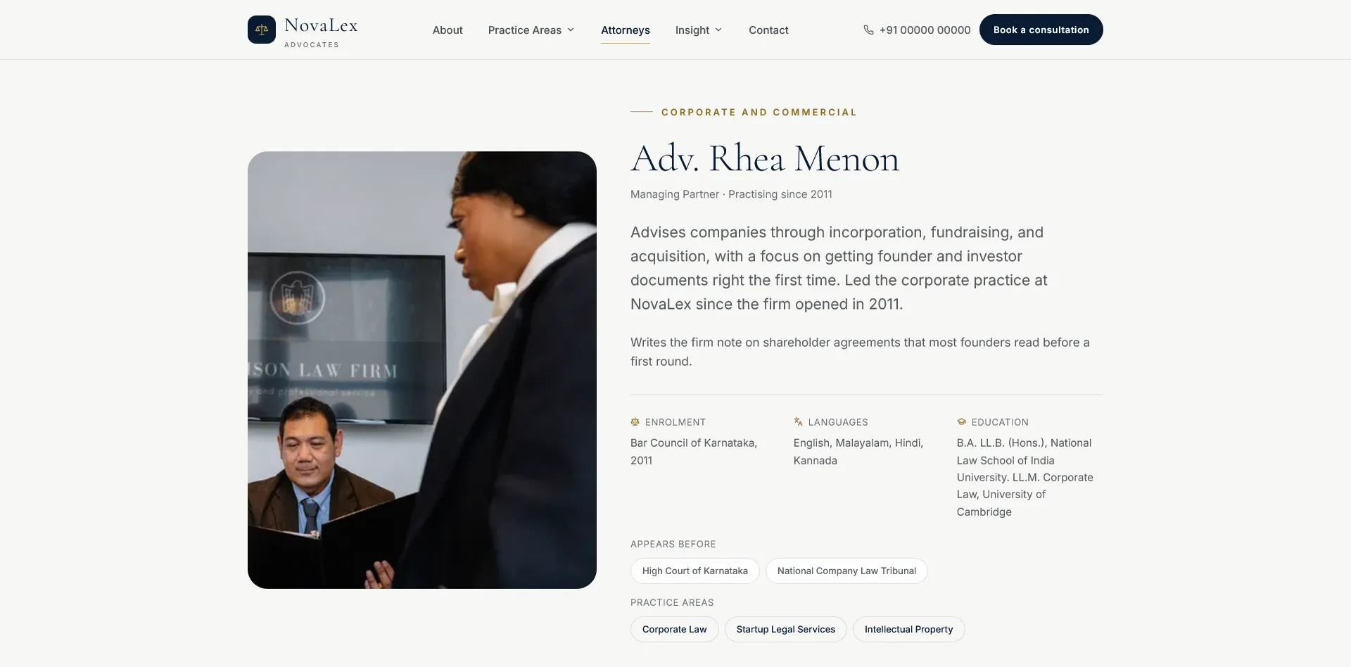 NovaLex - Law firm website template screenshot 2
