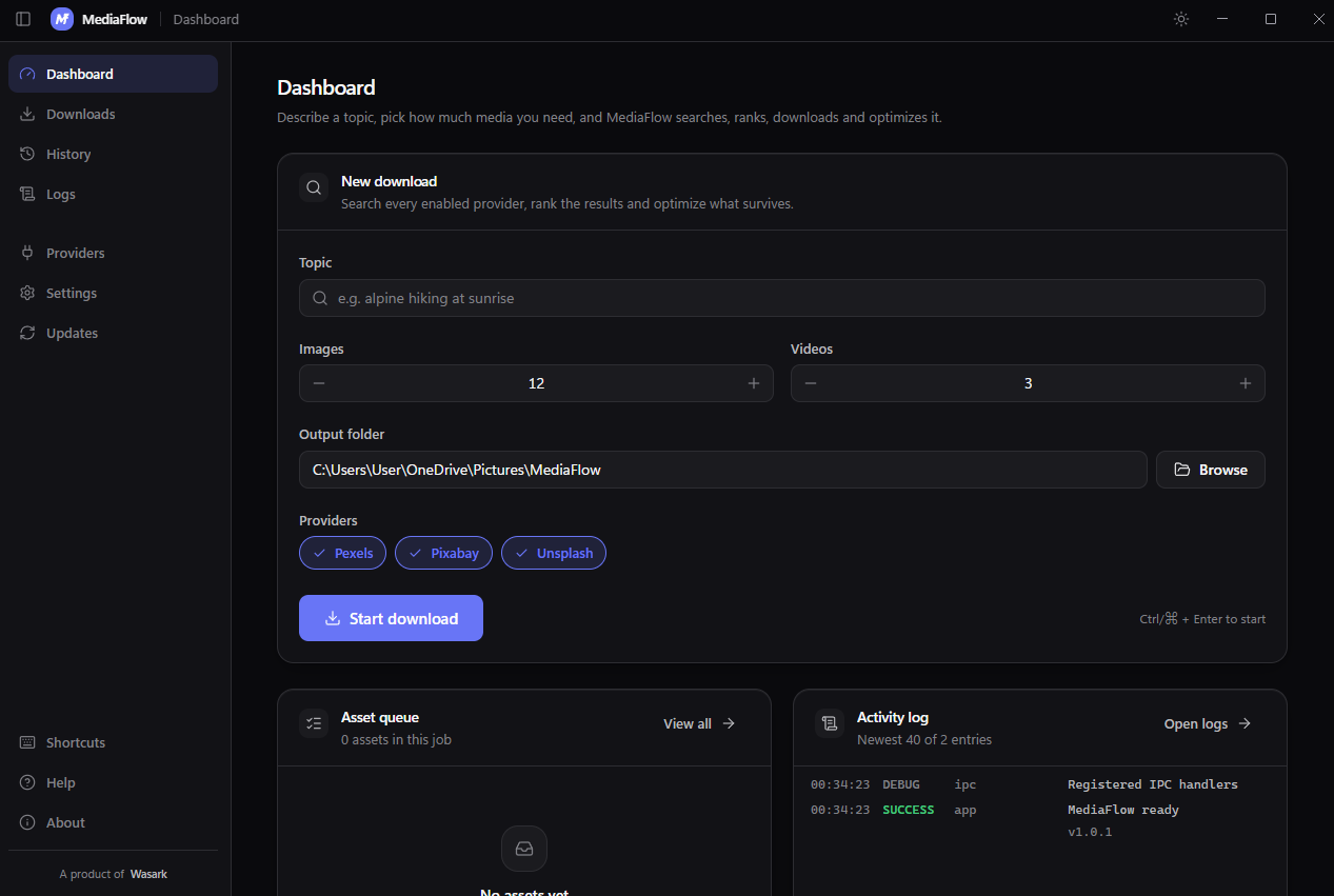 MediaFlow - Your personal stock media assistant screenshot 2